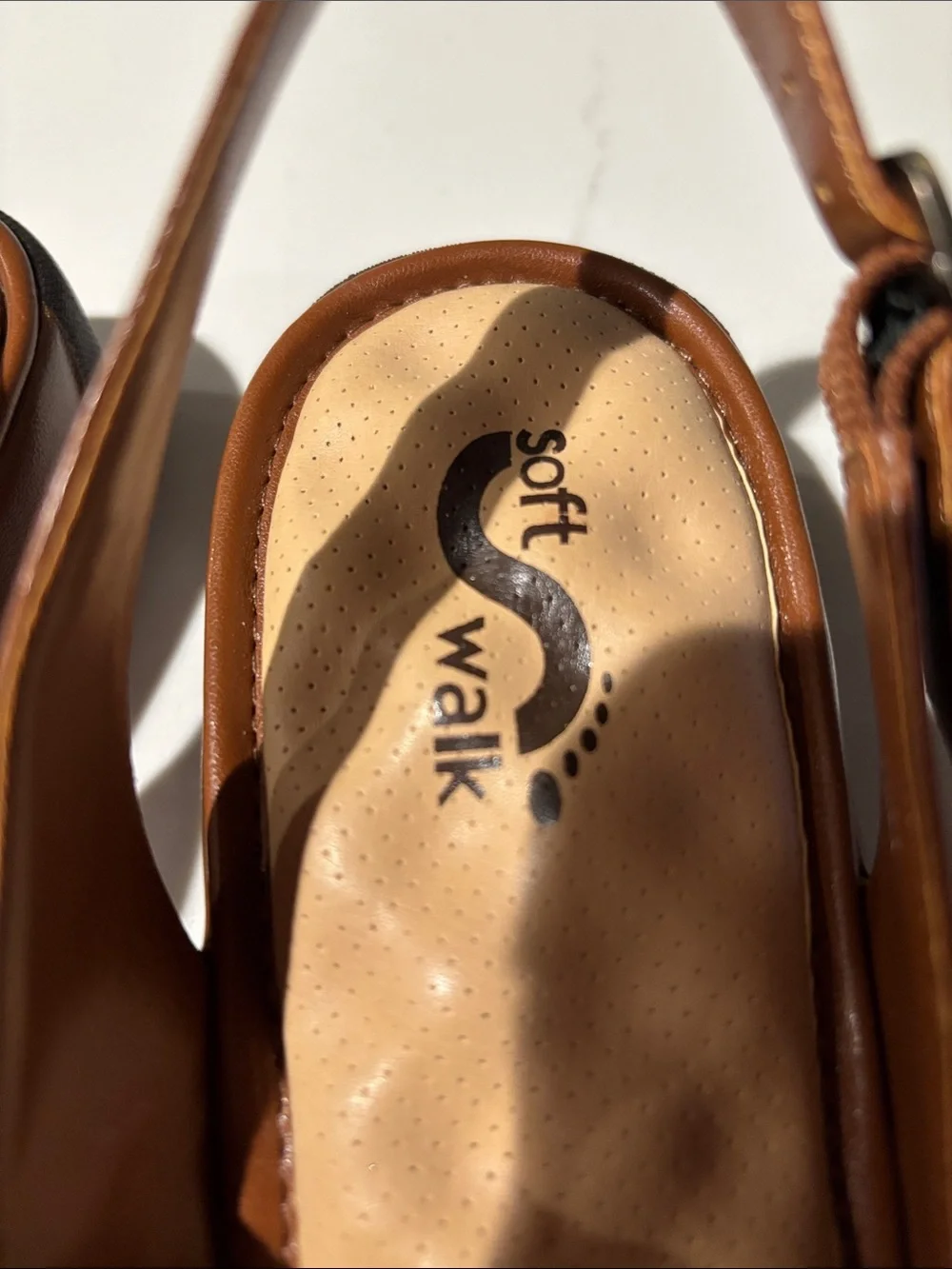 SoftWalk La Mesa Women’s Brown Leather Orthopedic Comfort Sandals NWOT Sz 10